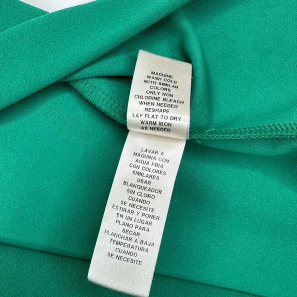 Donna‎ Morgan One Shoulder Midi Emerald Green Front Slit Party Dress Size 2